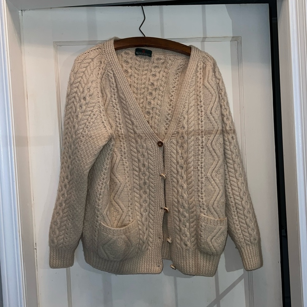 Vintage UK The Scotch house wool cardigan sweater heavy Scotland